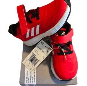 Adidas Sneakers Duramo 10 EL I Slip On Elastic Laces Velcro Red Kid's Size 6 NEW